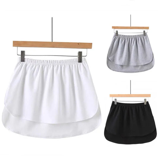 Women Mini Shirt Tail Skirts Blouse Hem Detachable Underskirt Extender  Shirt Hot
